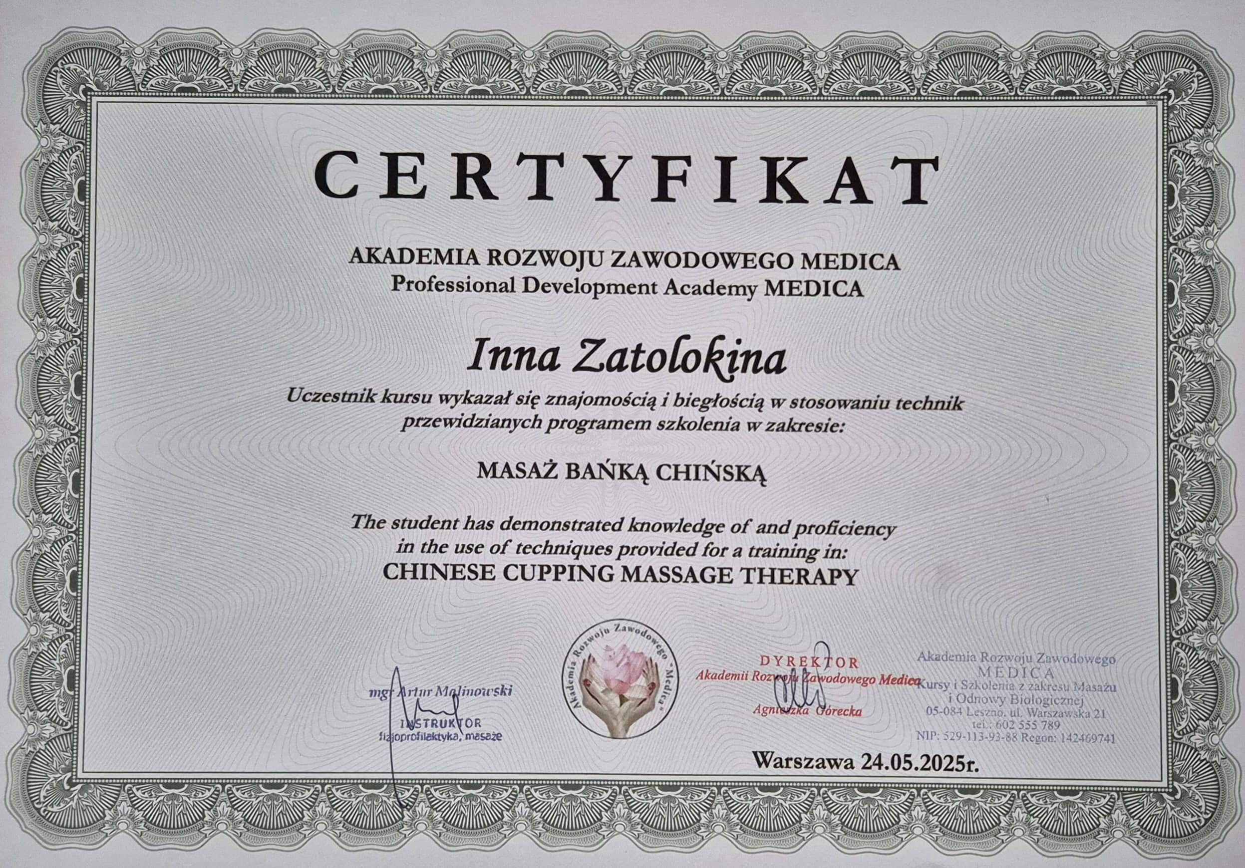 Certyfikat 3